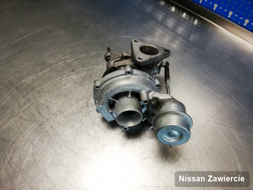 Wyczyszczona w pracowni regeneracji w Zawierciu turbosprężarka do osobówki marki Nissan przyszykowana w laboratorium po naprawie przed spakowaniem