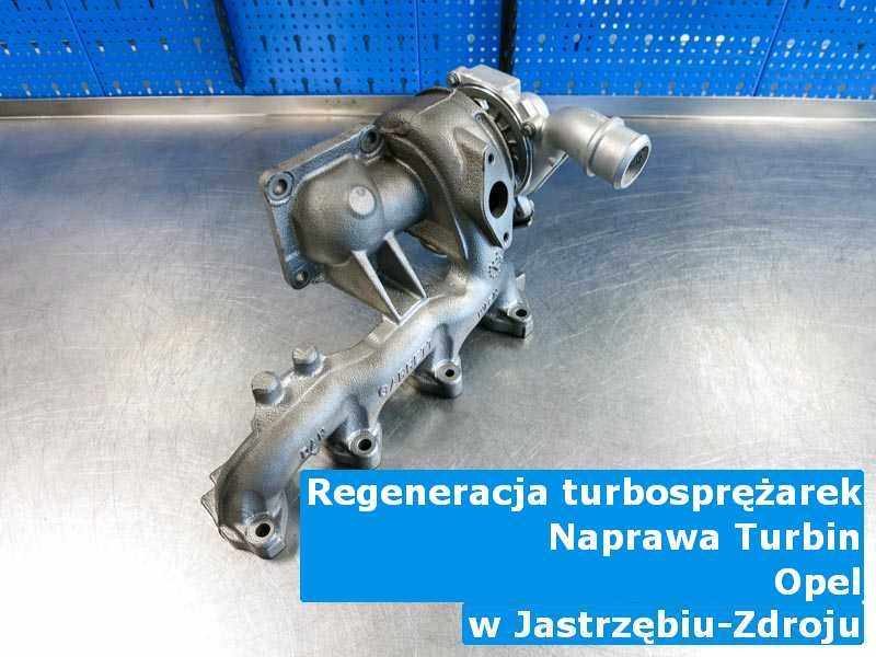 Wyczyszczona w firmie w Jastrzębiu-Zdroju turbosprężarka do auta marki Opel przyszykowana w warsztacie po regeneracji przed nadaniem