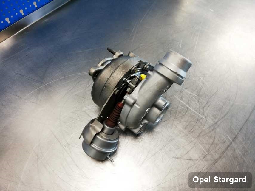 Naprawiona w pracowni w Stargardzie turbosprężarka do pojazdu z logo Opel przyszykowana w laboratorium wyremontowana przed spakowaniem