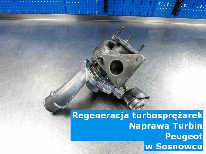 Zregenerowana w przedsiębiorstwie w Sosnowcu turbosprężarka do samochodu marki Peugeot przyszykowana w pracowni naprawiona przed wysyłką