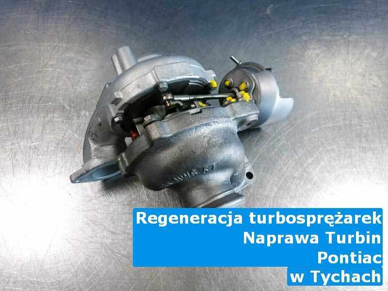 Wyczyszczona w firmie zajmującej się regeneracją w Tychach turbosprężarka do osobówki firmy Pontiac przygotowana w warsztacie zregenerowana przed wysyłką
