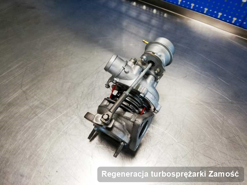 Turbosprężarka po zrealizowaniu zlecenia Regeneracja turbosprężarki w warsztacie z Zamościa w doskonałej jakości przed spakowaniem