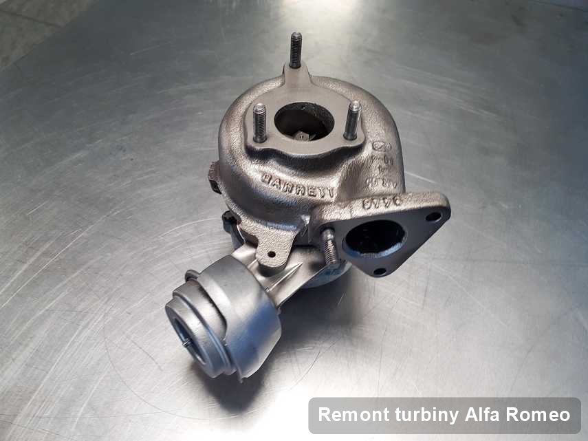 Turbosprężarka do auta osobowego producenta Alfa Romeo zregenerowana w pracowni gdzie realizuje się serwis Remont turbiny