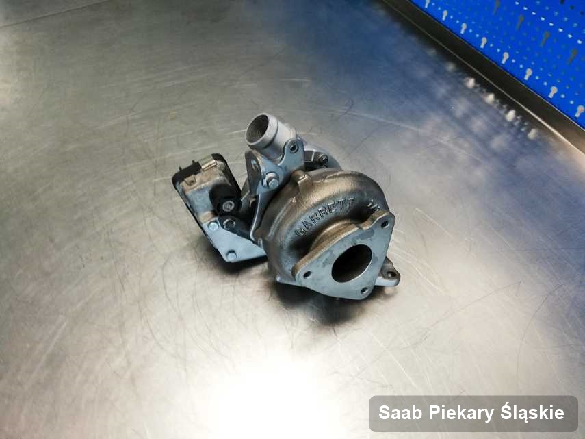 Wyczyszczona w firmie w Piekarach Śląskich turbosprężarka do samochodu marki Saab przygotowana w pracowni wyremontowana przed spakowaniem