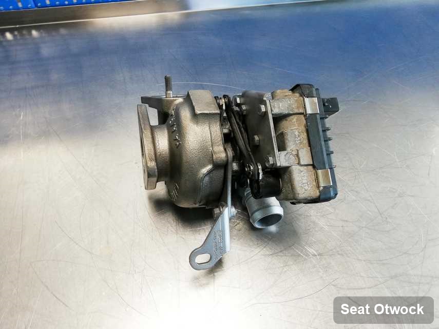 Naprawiona w firmie w Otwocku turbosprężarka do pojazdu z logo Seat przyszykowana w laboratorium po remoncie przed spakowaniem