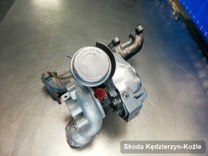 Wyczyszczona w przedsiębiorstwie w Kędzierzynie-Koźlu turbosprężarka do samochodu firmy Skoda przyszykowana w laboratorium po naprawie przed wysyłką