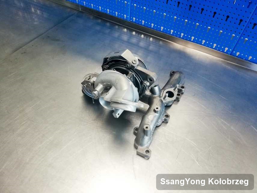 Wyczyszczona w laboratorium w Kołobrzegu turbosprężarka do aut  producenta SsangYong przyszykowana w laboratorium naprawiona przed wysyłką