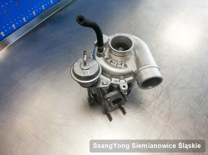 Wyremontowana w przedsiębiorstwie w Siemianowicach Śląskich turbina do auta spod znaku SsangYong przygotowana w warsztacie zregenerowana przed nadaniem