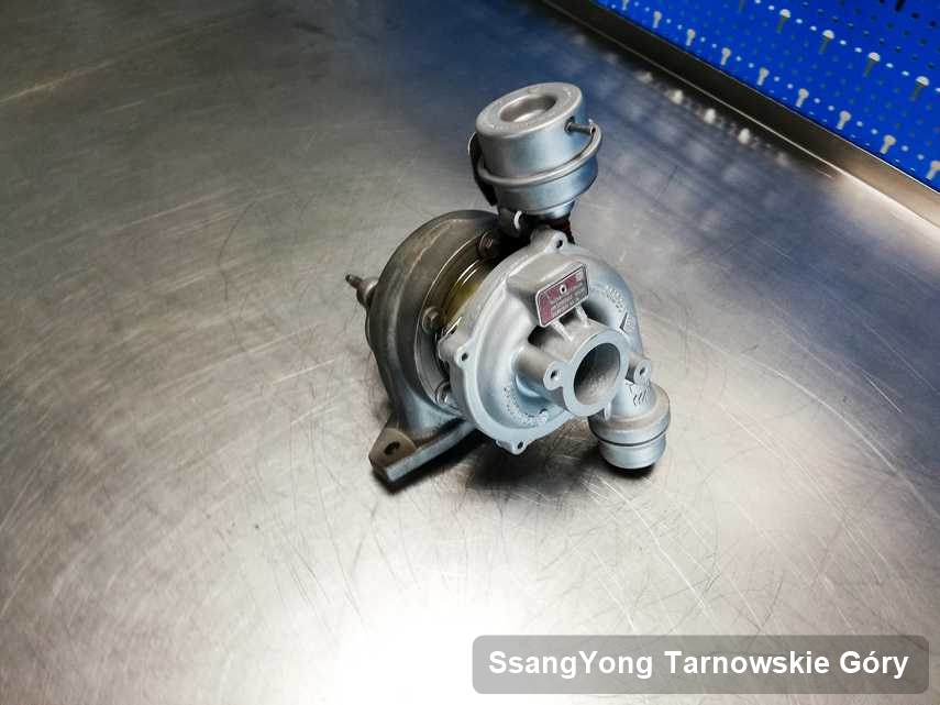 Naprawiona w przedsiębiorstwie w Tarnowskich Górach turbosprężarka do pojazdu producenta SsangYong przyszykowana w pracowni zregenerowana przed wysyłką