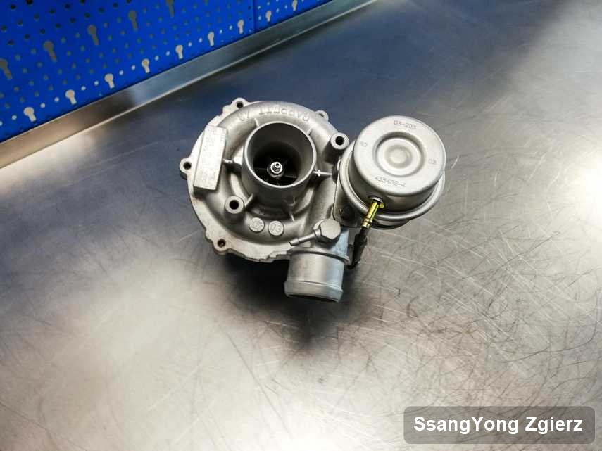 Naprawiona w firmie zajmującej się regeneracją w Zgierzu turbosprężarka do aut  producenta SsangYong przygotowana w laboratorium po remoncie przed wysyłką