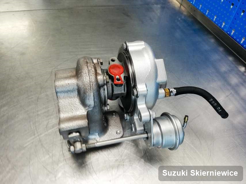 Wyremontowana w firmie zajmującej się regeneracją w Skierniewicach turbosprężarka do pojazdu z logo Suzuki przygotowana w laboratorium naprawiona przed wysyłką