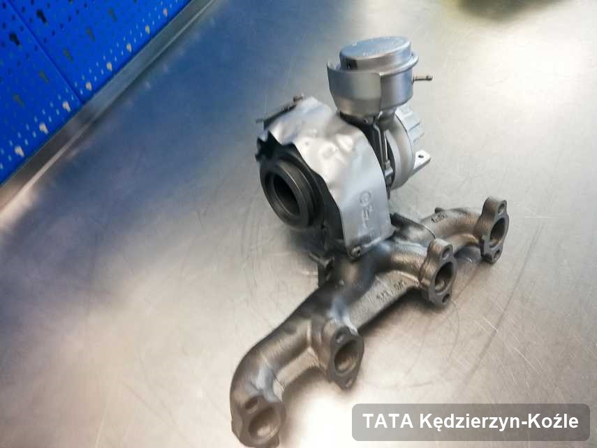 Wyczyszczona w firmie w Kędzierzynie-Koźlu turbosprężarka do osobówki marki TATA przygotowana w laboratorium naprawiona przed spakowaniem