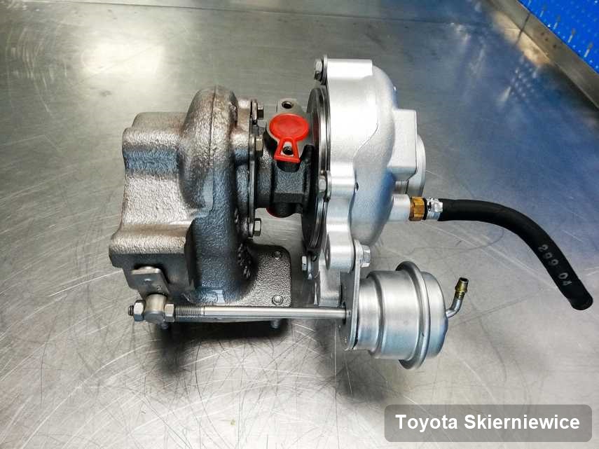 Wyczyszczona w pracowni w Skierniewicach turbosprężarka do auta firmy Toyota przyszykowana w warsztacie naprawiona przed wysyłką