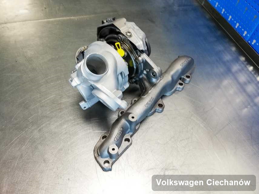 Naprawiona w firmie zajmującej się regeneracją w Ciechanowie turbina do pojazdu marki Volkswagen przygotowana w laboratorium zregenerowana przed wysyłką
