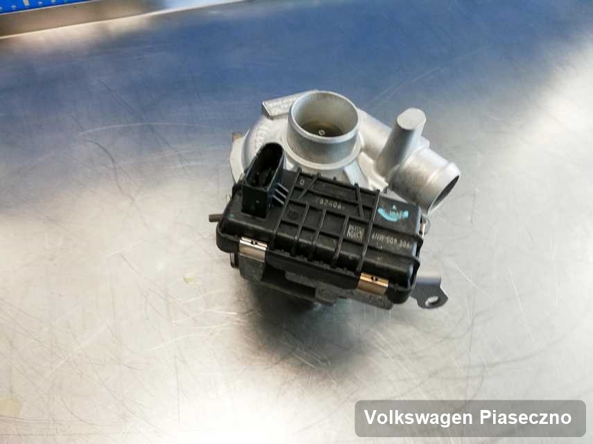 Zregenerowana w pracowni regeneracji w Piasecznie turbosprężarka do samochodu marki Volkswagen przyszykowana w pracowni po remoncie przed wysyłką