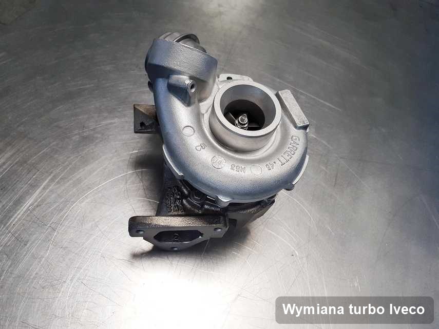 Turbosprężarka do diesla producenta Iveco po remoncie w laboratorium gdzie przeprowadza się  usługę Wymiana turbo