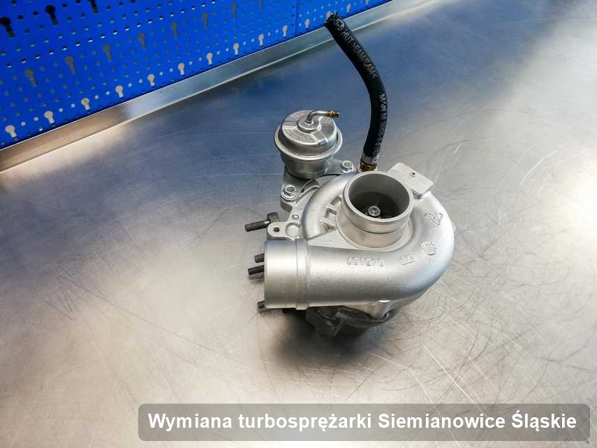 Turbosprężarka po wykonaniu serwisu Wymiana turbosprężarki w serwisie z Siemianowic Śląskich w doskonałym stanie przed wysyłką