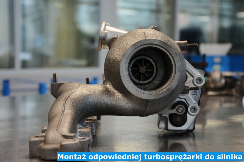 Montaż prawidłowo dobranej turbosprężarki  do silnika