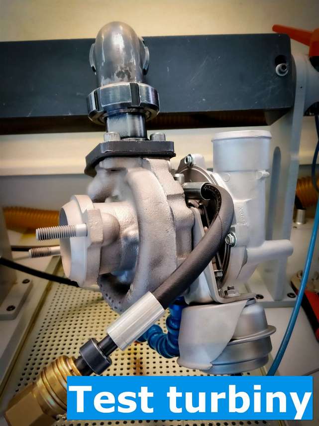 Testowanie turbosprężarki na specjalistycznej maszynie