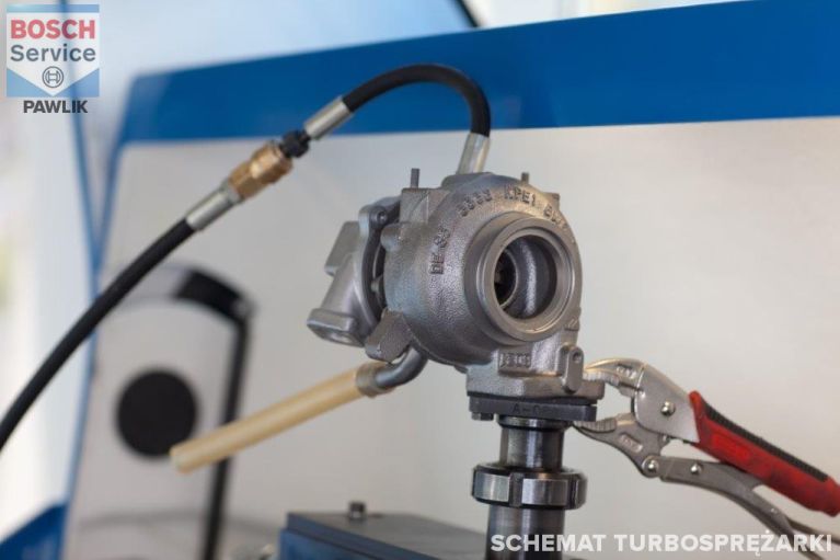 Schemat turbosprężarki - pomiar ciśnienia doładowania turbosprężarki